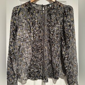 Aqua Black and gold top